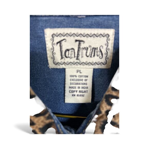 Vintage Tantrums Woman's Long Sleeve Denim Shirt Size PL - Picture 4 of 4